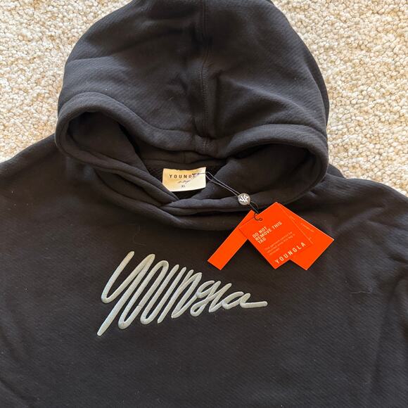 Men's YoungLA 510 WavyHoodie (Rare), LogoEmbroidery XL, NWT, Black - Picture 3 of 5